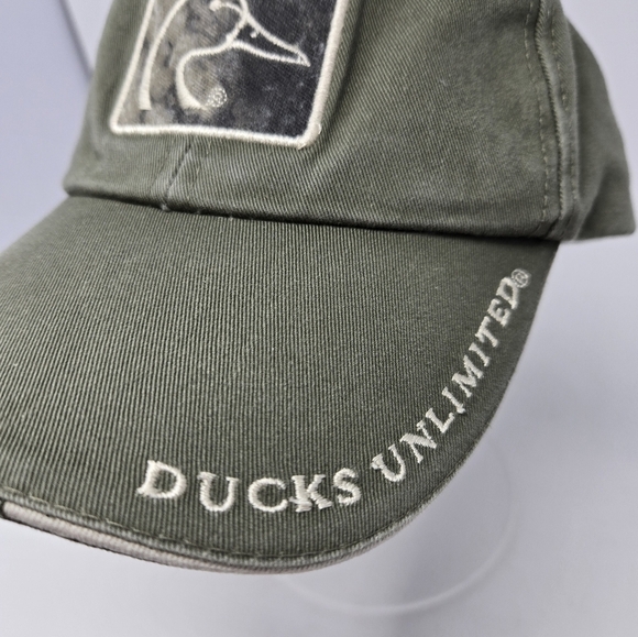 DUCKS UNLIMITED ARMY GREEN BASESBALL HAT CAP ACCESSORY UNISEX OS HUNTING OUTDOOR - Picture 3 of 13